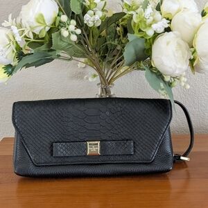 Black Textured Clutch